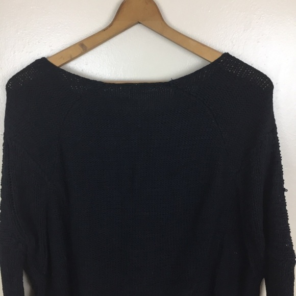 [Helmut Lang] Small Black Fisherman Knit Long Sleeve Pullover Sweater - Picture 8 of 8
